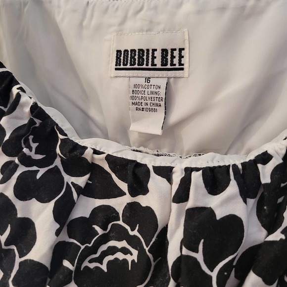 Robbie Bee Women's black and white Mini Dress Size 16 - Picture 2 of 3